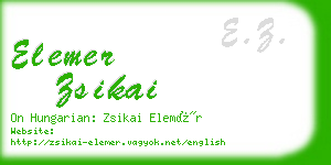 elemer zsikai business card